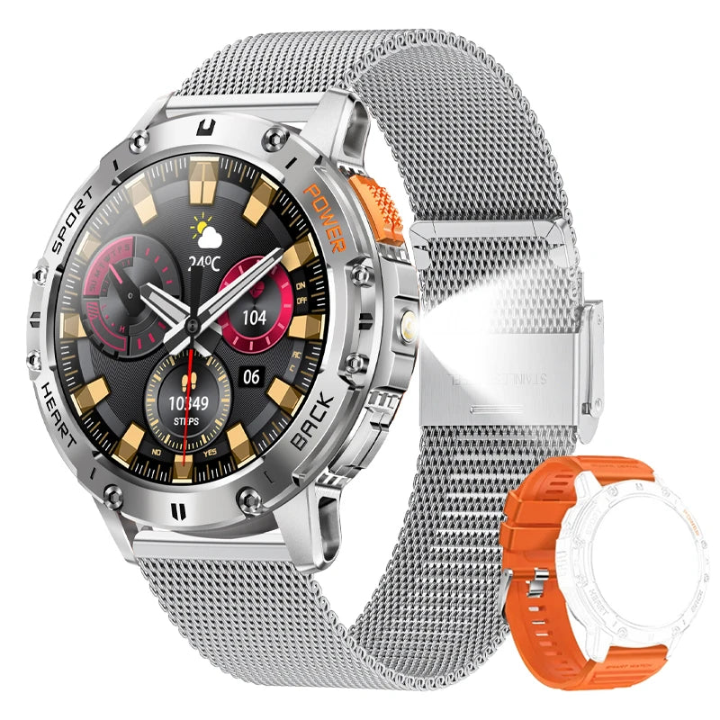 LIGE AMOLED Men’s Smartwatch – Waterproof Fitness Tracker with Bluetooth Call