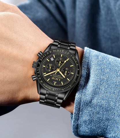 LIGE 2025 Luxury Men’s Quartz Chronograph Watch