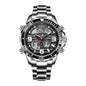 Luxury Men’s Quartz Watch – All-Steel, Military Style, Waterproof, with Gift Box