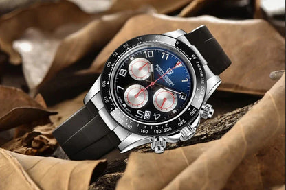 PAGANI DESIGN Men’s Luxury Chronograph – Rubber Strap, Sapphire Glass