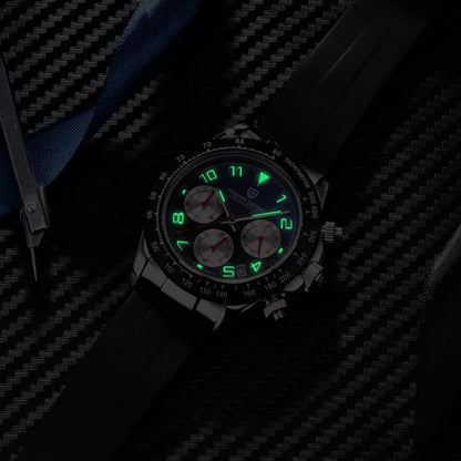 PAGANI DESIGN Men’s Luxury Chronograph – Rubber Strap, Sapphire Glass