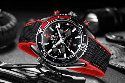 PAULAREIS P Men’s Automatic Mechanical Watch – Rubber Strap