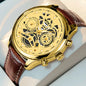 Men’s Leather Quartz Watch – Business, Sports & Casual Style
