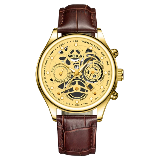 Men’s Leather Quartz Watch – Business, Sports & Casual Style