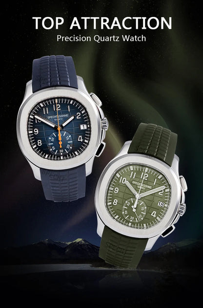 Specht&Sohne 2025 Men’s Luxury Chronograph – Rubber Strap
