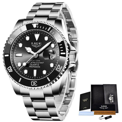 LIGE Luxury Men’s Quartz Chronograph Watch