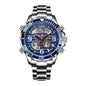 Luxury Men’s Quartz Watch – All-Steel, Military Style, Waterproof, with Gift Box