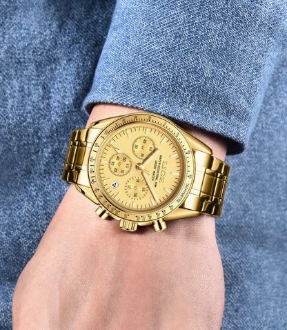 LIGE 2025 Luxury Men’s Quartz Chronograph Watch